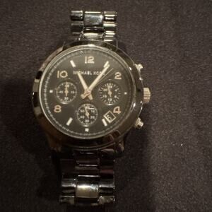 Michael Kors Runway Chronograph black ceramic watch